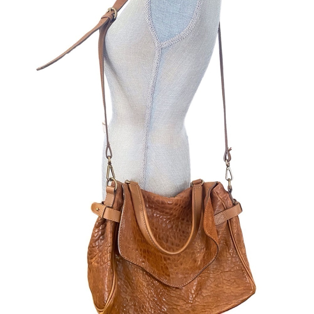 Massimo Dutti Leather Satchel Bag l Leather Crossbody Bag l leather tote - Picture 4 of 5